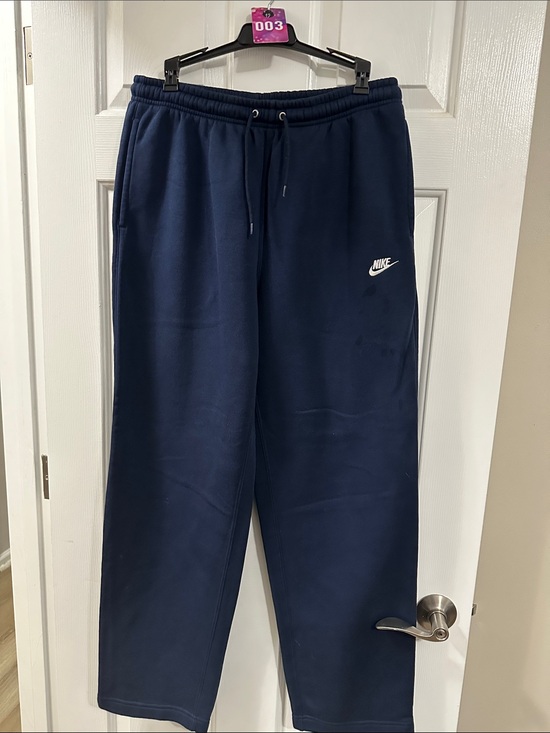 Nike Other - Nike Men's Navy Blue Fleece Joggers with White Swoosh